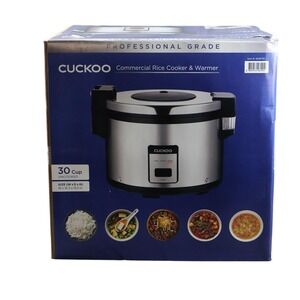 Cuckoo Commercial Rice Cooker & Warmer 30 Cup TRC-10 Stainless Steel Silver